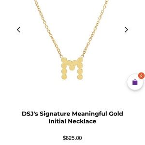 Dana Seng 14k Solid Gold M Initial Necklace – Excellent Condition